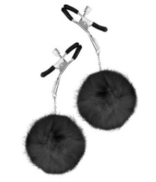 Pinces à seins pression réglable pompons noirs - CC5700720010